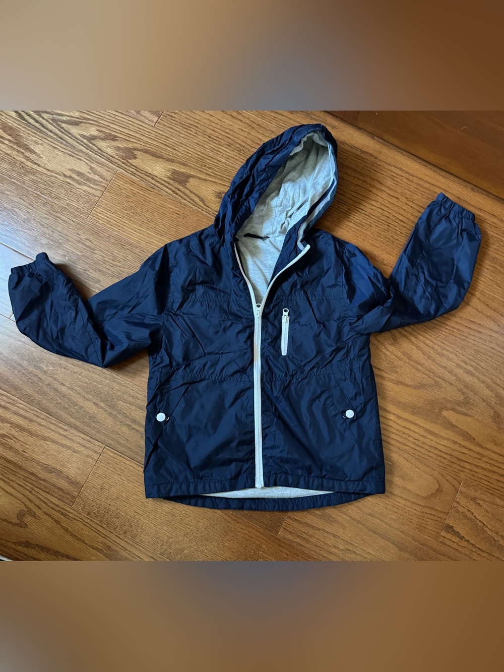 Kids Dunnes Navy Hooded Light Windbreaker Jacket Sz 10